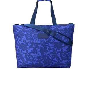 Aloha Collection Blue Breezy Floral Carry-On Cooler Tote Bag
